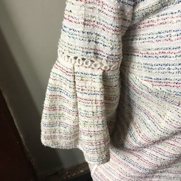 Ann Taylor Loft NWT striped bell sleeve S shift dress - Picture 2 of 5